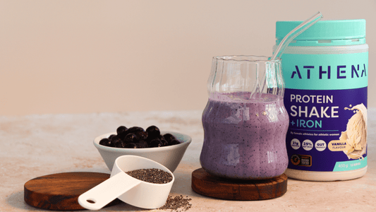 Blueberry Vanilla Chia Protein Smoothie  - Athena Nutrition