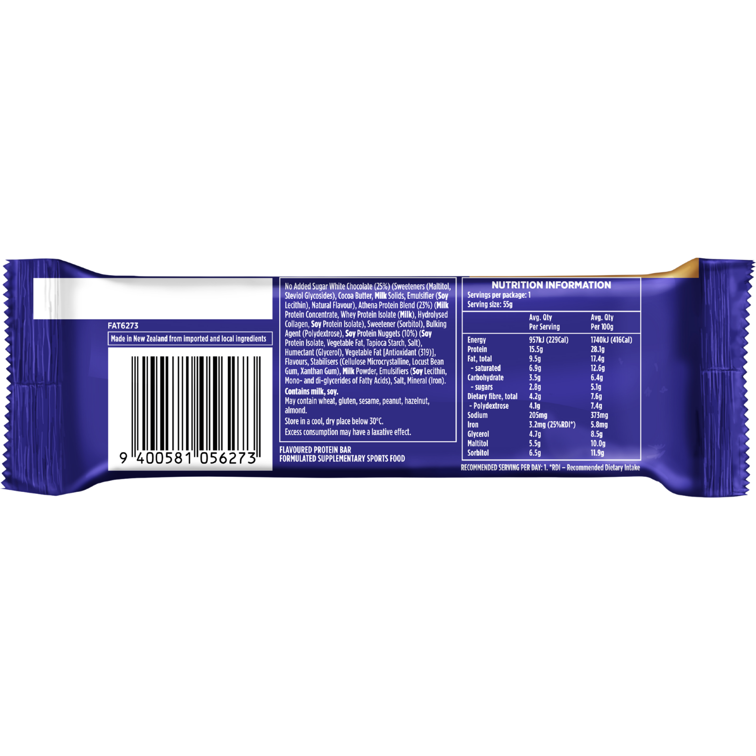 Athena Nutrition Crave Bars -White Choc Caramel Cheesecake BOP