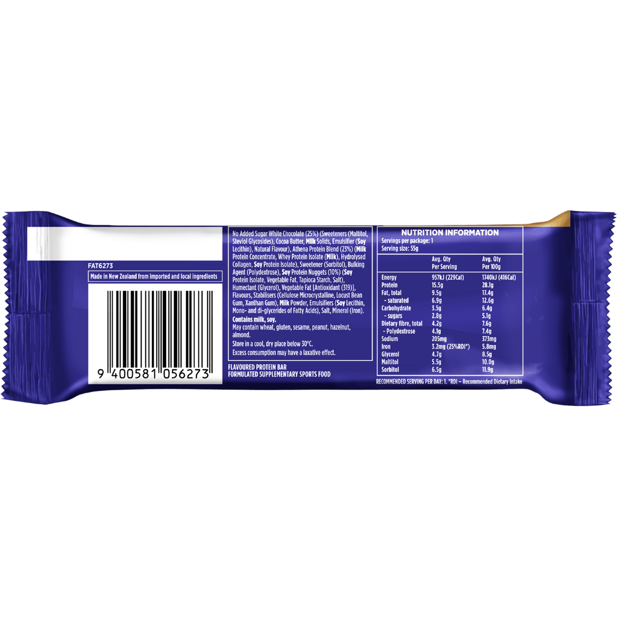 Crave Protein + Iron (Box of 12 Bars) - Athena Nutrition