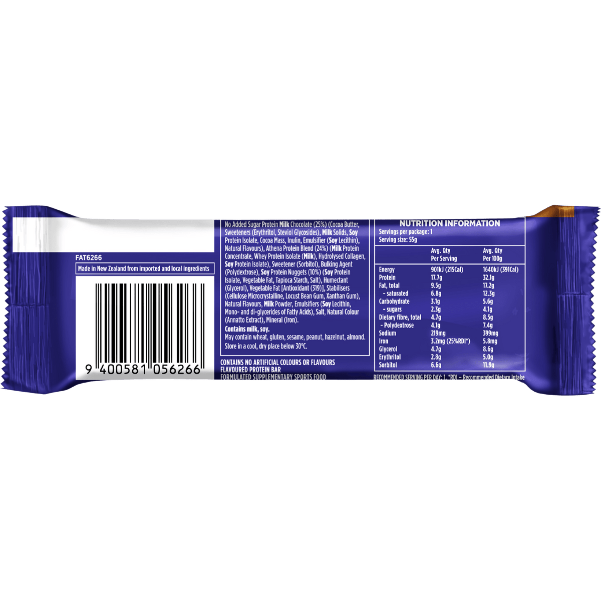 Crave Protein + Iron (Box of 12 Bars) - Athena Nutrition