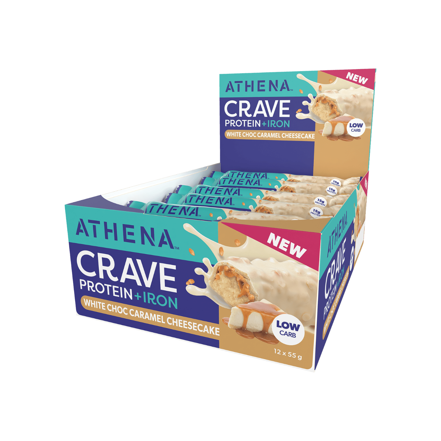 Crave Protein + Iron (Box of 12 Bars) - Athena Nutrition