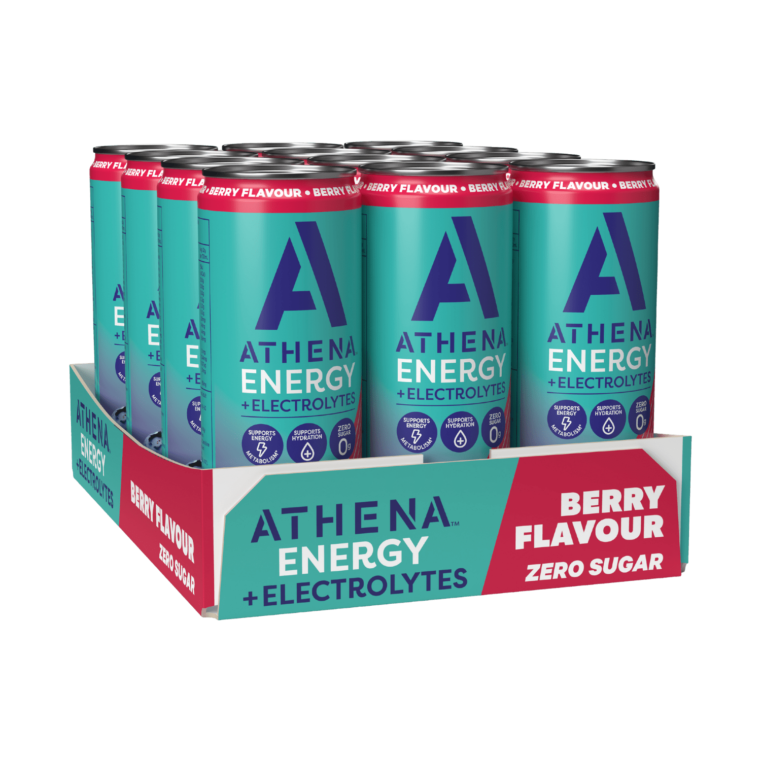 Energy + Electrolytes 355ml 12 Pack - Athena Nutrition