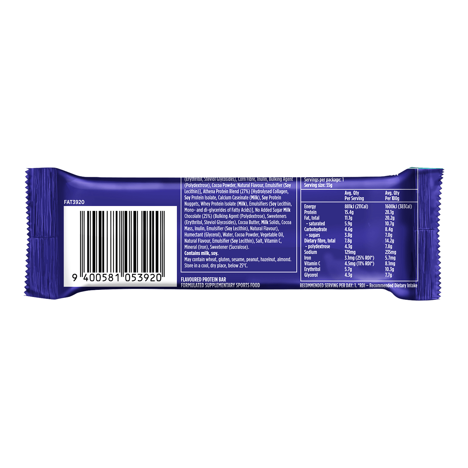 Luxe Protein + Iron (Box of 12 Bars) - Athena Nutrition