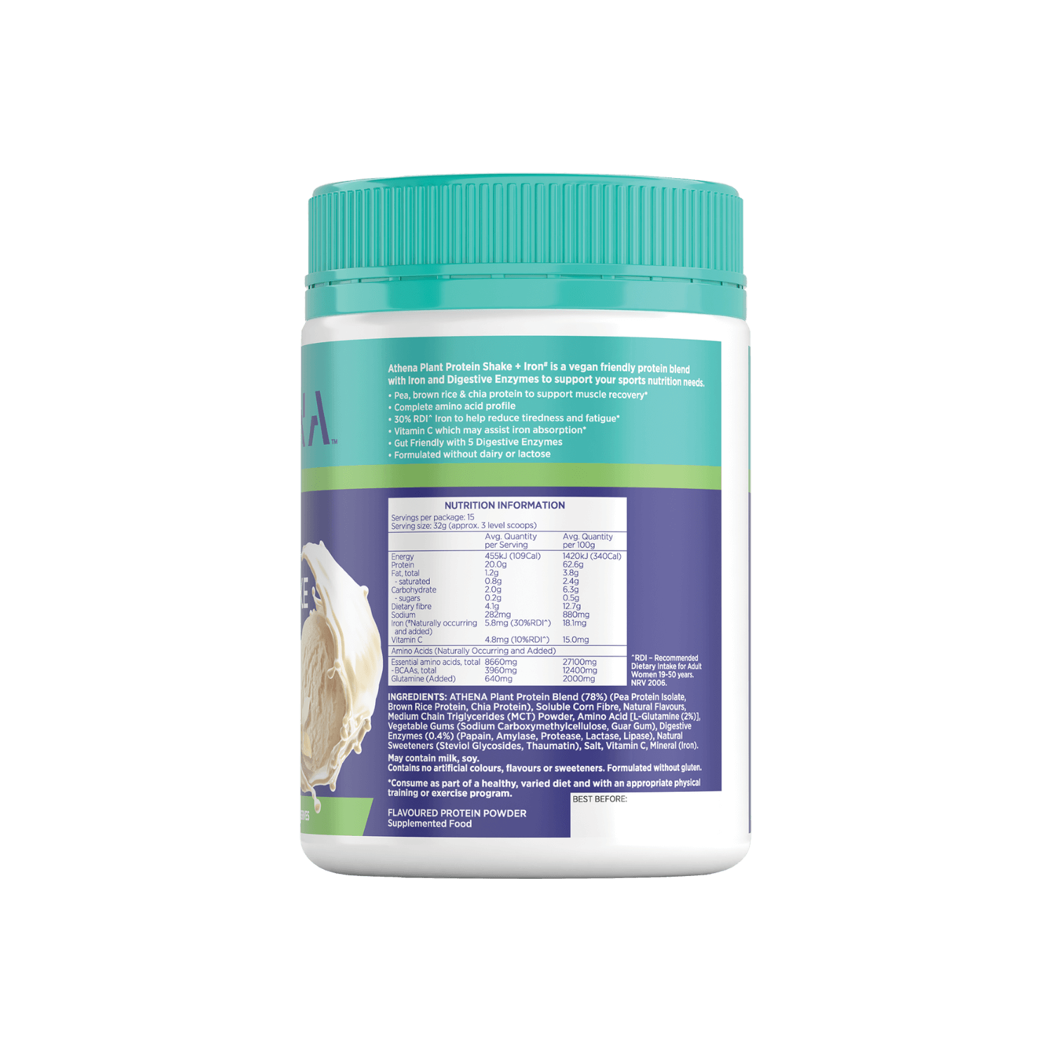 Plant Protein Shake + Iron - Athena Nutrition