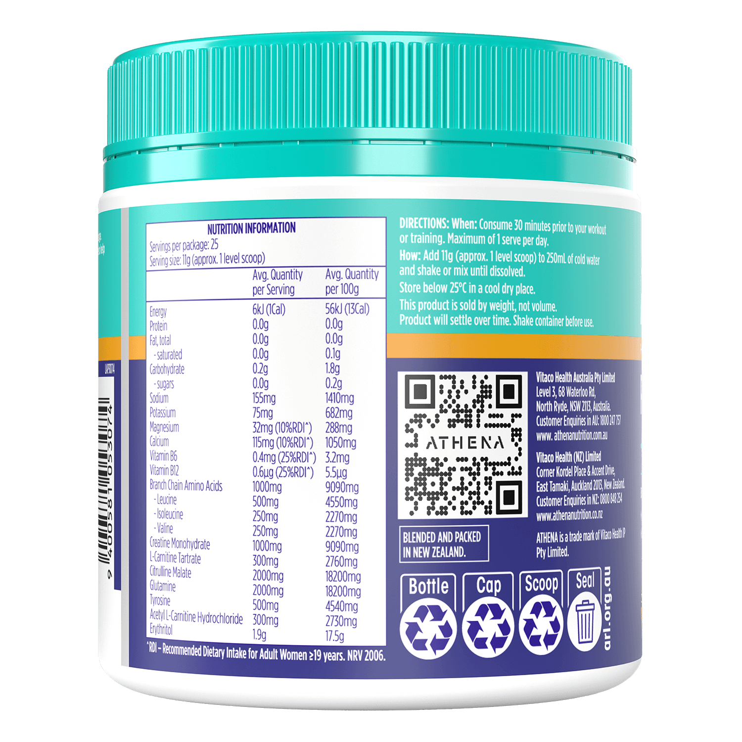 Pre Workout + Electrolytes - Athena Nutrition
