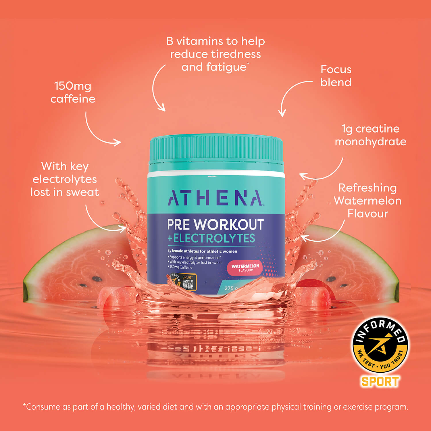Pre Workout + Electrolytes - Athena Nutrition