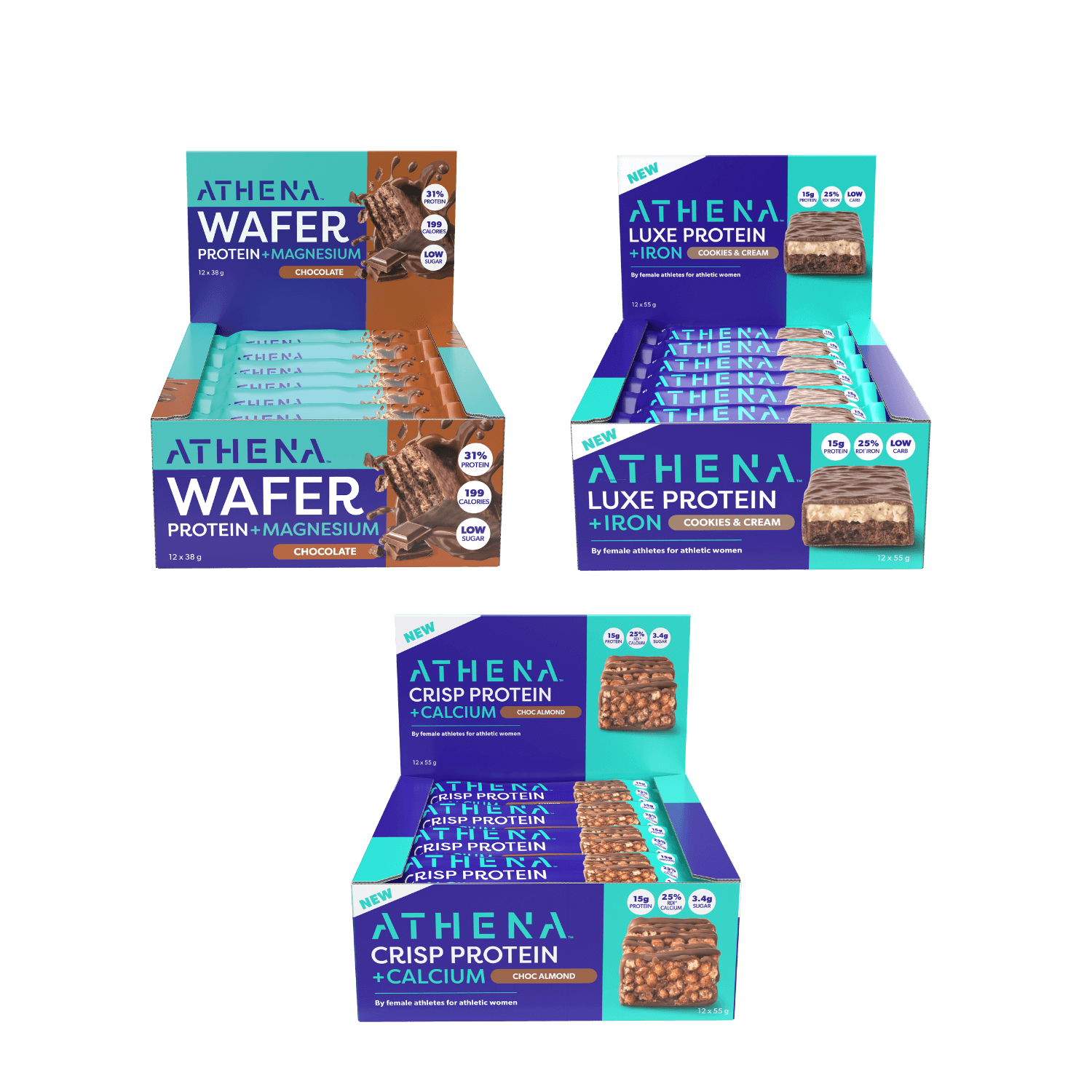 Protein Bars Variety Stack - Athena Nutrition