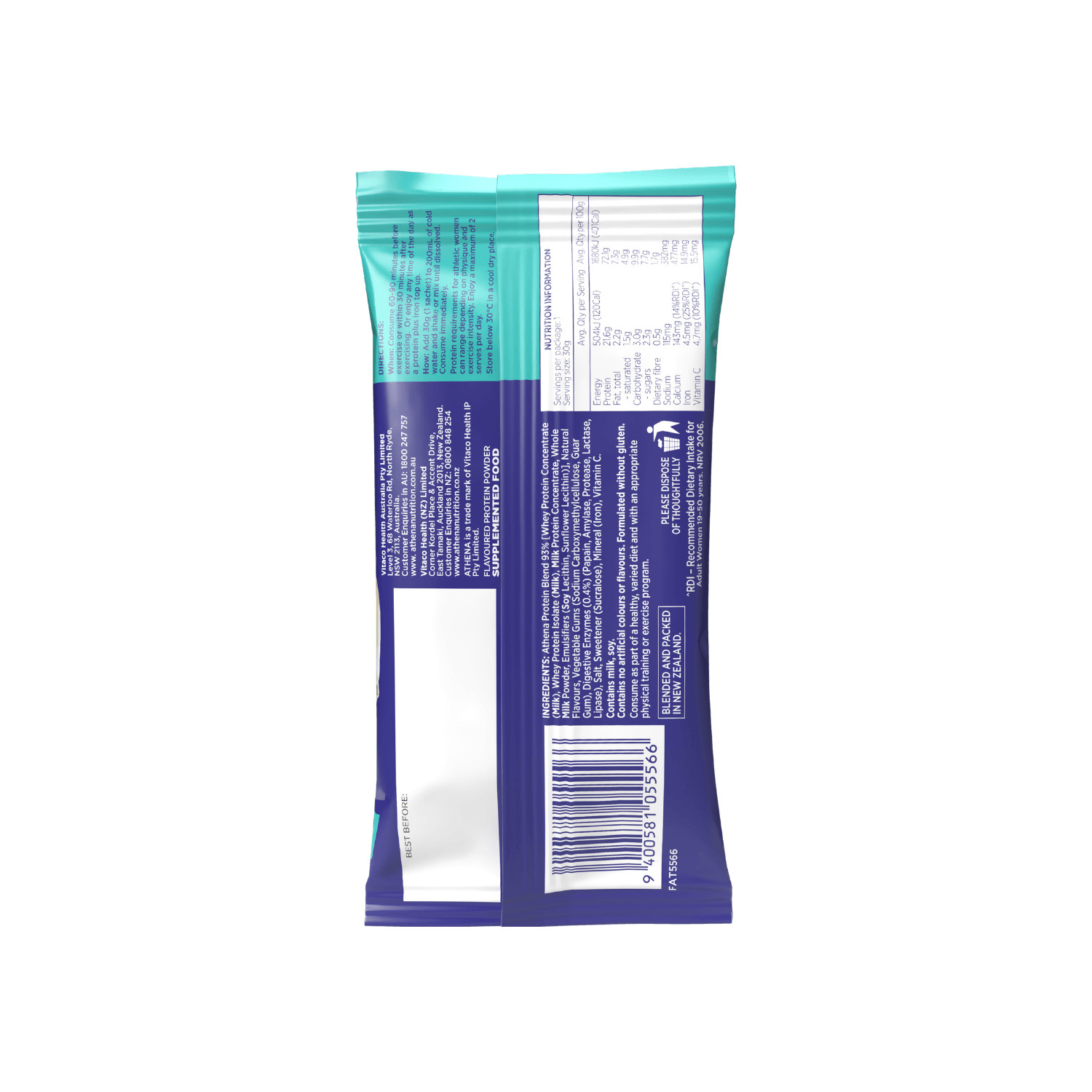 Protein Shake + Iron Sachet - Athena Nutrition