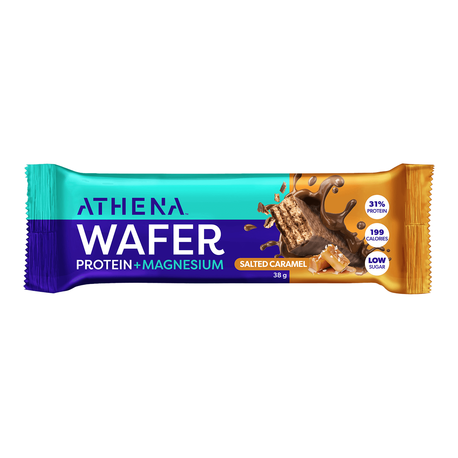 Protein Wafer + Magnesium (Box of 12 bars) - Athena Nutrition