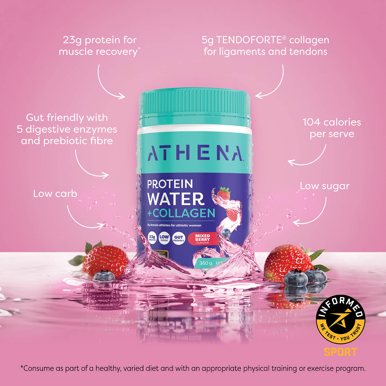 Protein Water + Collagen - Athena Nutrition